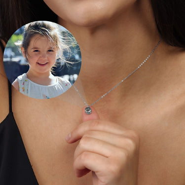 Circle Photo Necklace - Personalised Necklace - Customised Necklace Necklace Silver Brother & Sisters